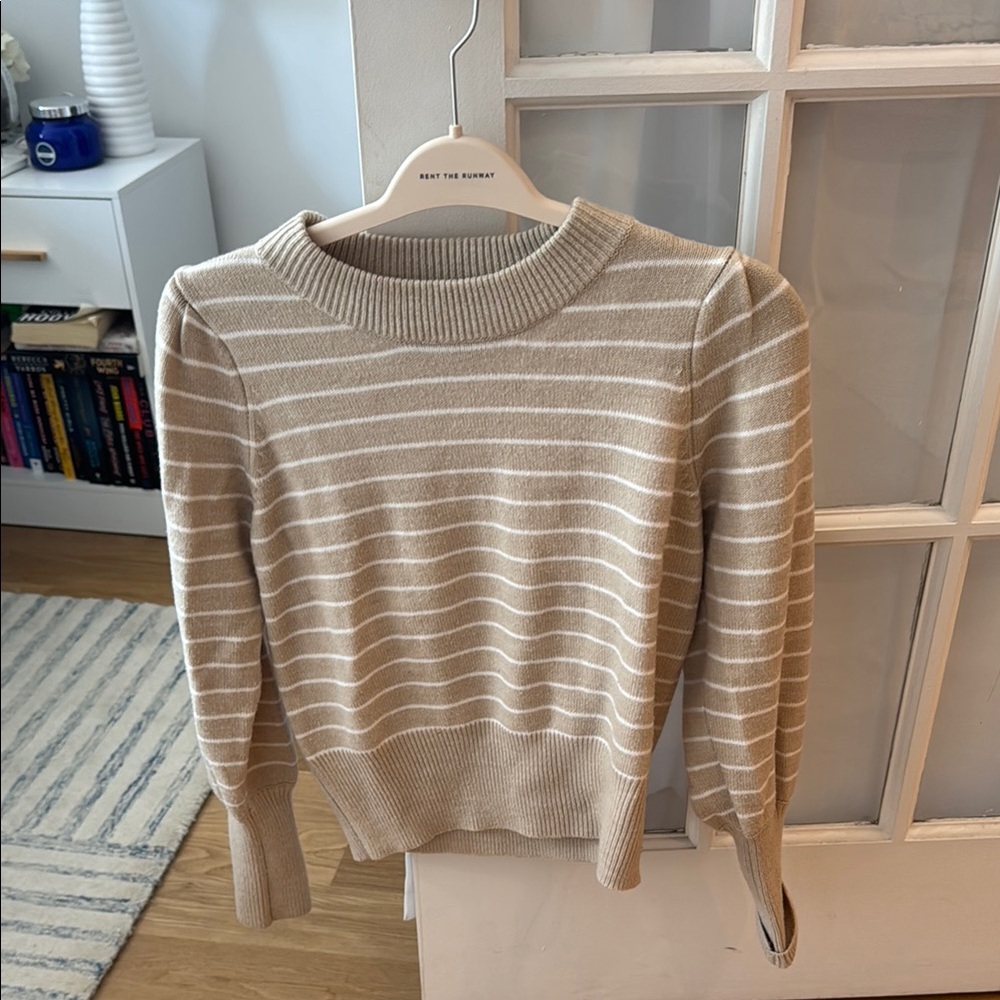 French Connection Beige Striped Sweater